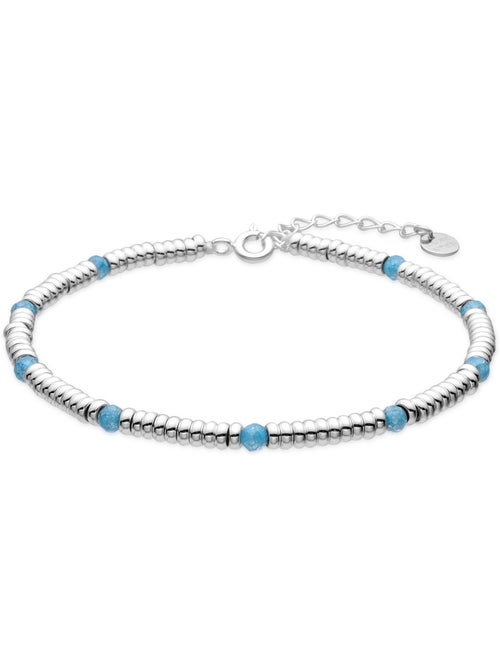 Bracelet Luxenter en argent sterling 925 et zircone aquamarine, finition rhodium - Deli - Kiabi Bracelet Luxenter en argent sterling 925 et zircone aquamarine, finition rhodium - Deli - Kiabi
