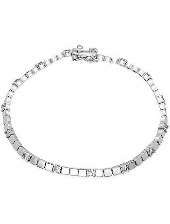 Bracelet Luxenter en argent sterling 925 et zircone brillante avec finition en rhodium - Dorane