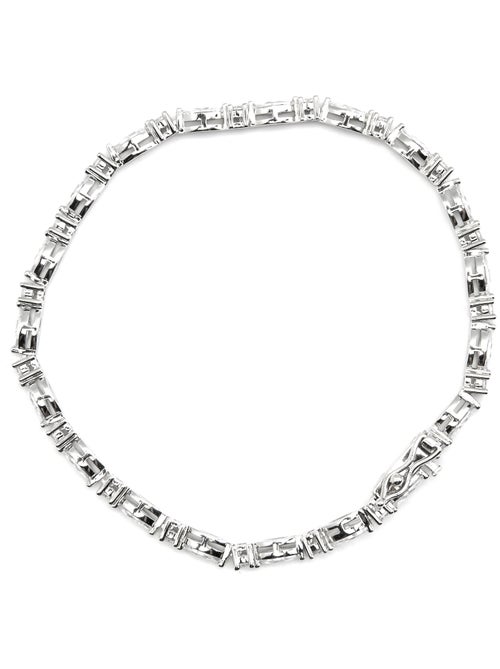 Bracelet Luxenter en argent sterling 925 et zircone brillante avec finition en rhodium - Dorane - Kiabi
