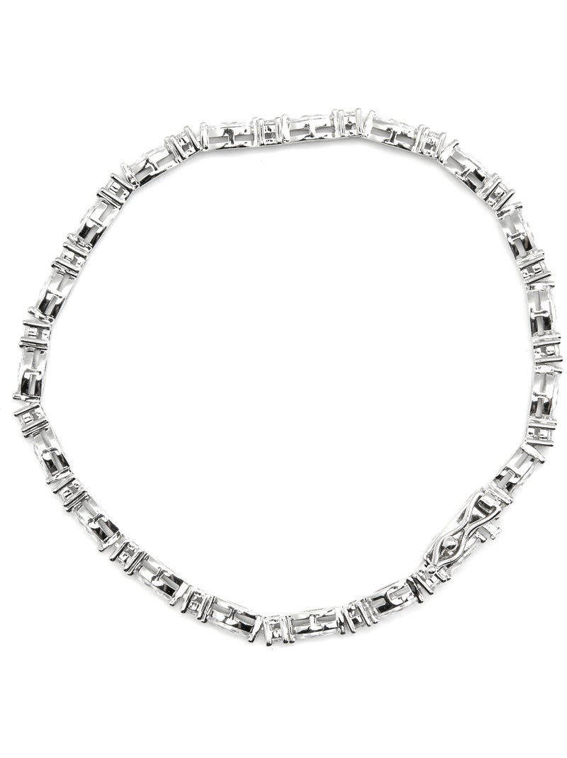 Bracelet Luxenter en argent sterling 925 et zircone brillante avec finition en rhodium - Dorane Blanc - Kiabi