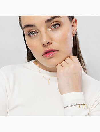 Bracelet Luxenter en argent sterling 925 et zircone brillante, finition en or jaune 18 k - Linduk