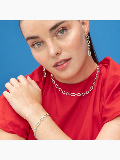 Bracelet Luxenter en argent sterling 925 et zircone brillante, finition or 18 carats - Phinthe - Kiabi Bracelet Luxenter en argent sterling 925 et zircone brillante, finition or 18 carats - Phinthe - Kiabi