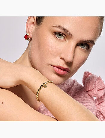 Bracelet Luxenter en argent sterling 925 et zircone brillante, finition or jaune 18 carats - Gaskel