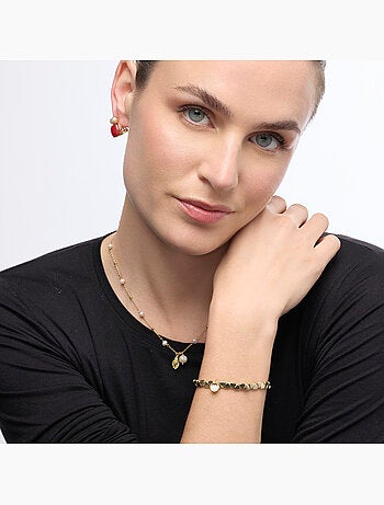 Bracelet Luxenter en argent sterling 925 et zircone brillante, finition or jaune 18 carats - Gaskel