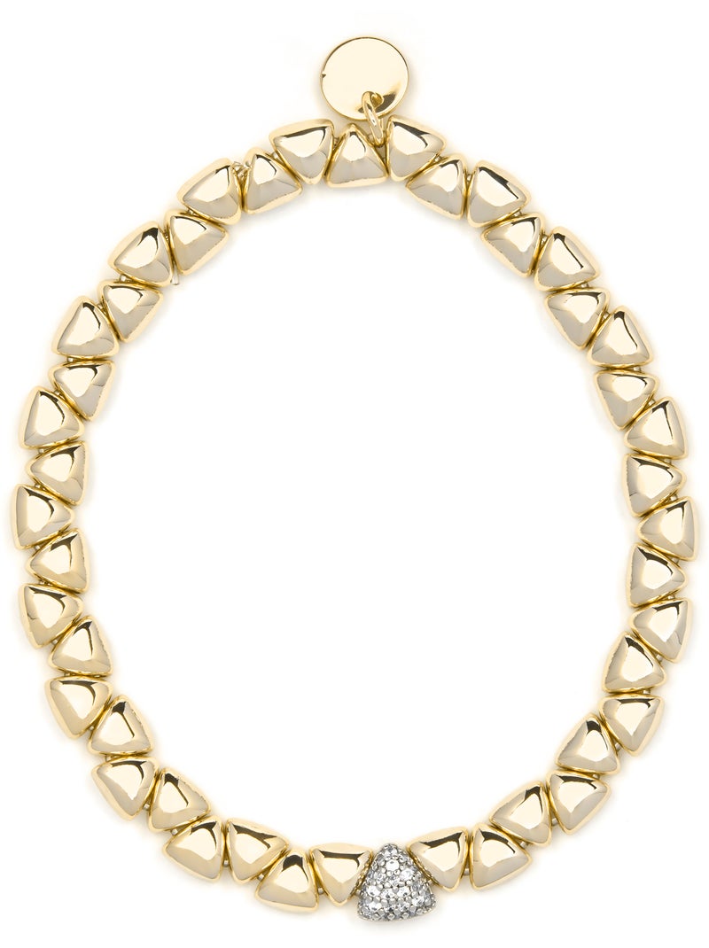 Bracelet Luxenter en argent sterling 925 et zircone brillante, finition or jaune 18 carats - Gaskel Argent - Kiabi