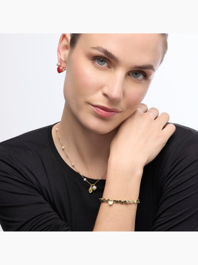 Bracelet Luxenter en argent sterling 925 et zircone brillante, finition or jaune 18 carats - Gaskel Argent - Kiabi