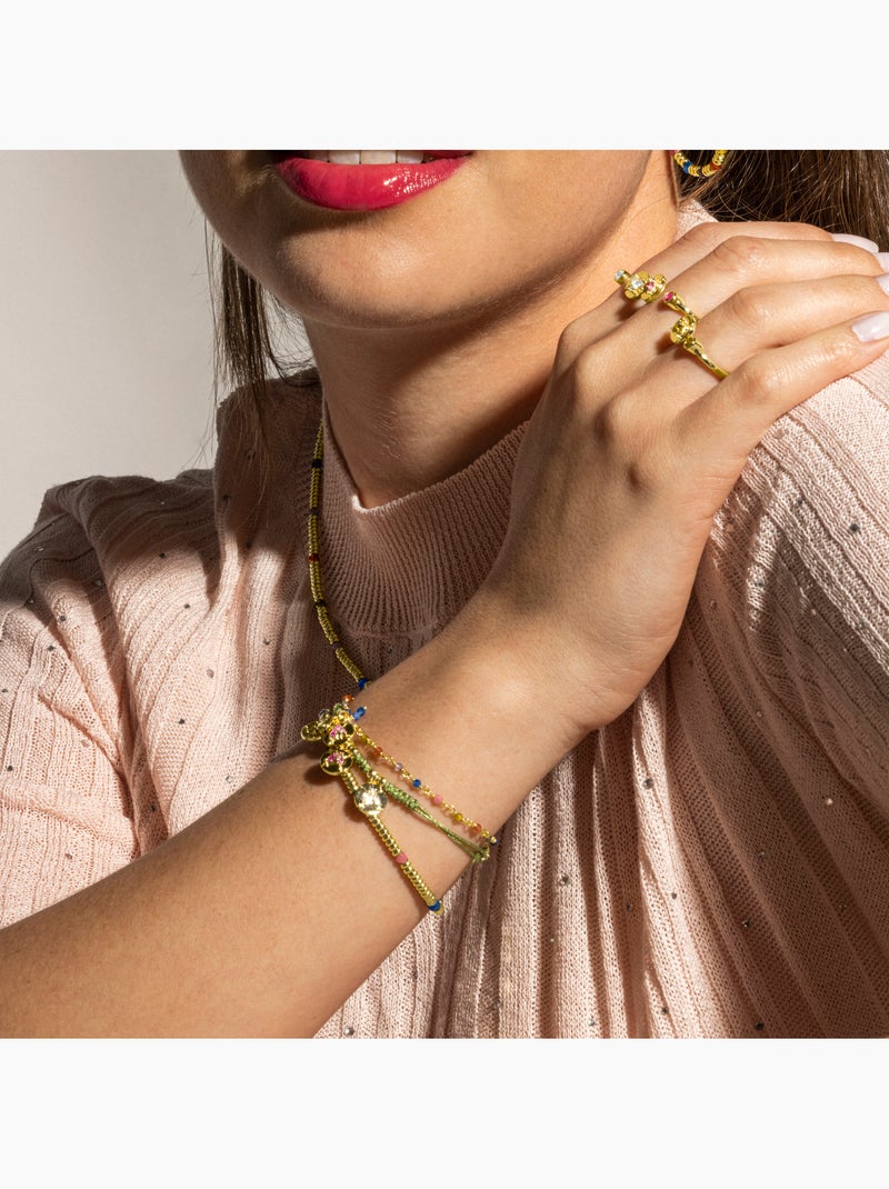 Bracelet Luxenter en argent sterling 925 et zircone multicolore, finition or 18 carats - Iorz Multicolore - Kiabi