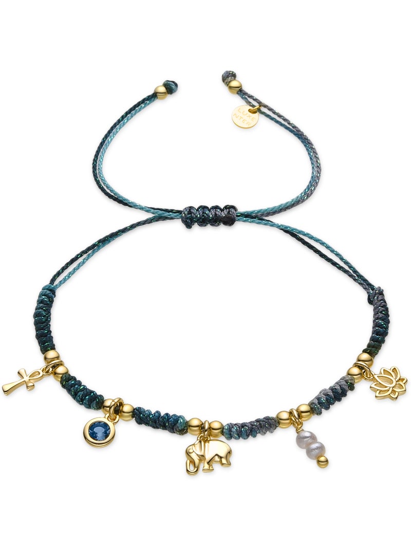 Bracelet Luxenter en argent sterling 925 et zircone multicolore, finition or 18 carats - Rukful Multicolore - Kiabi
