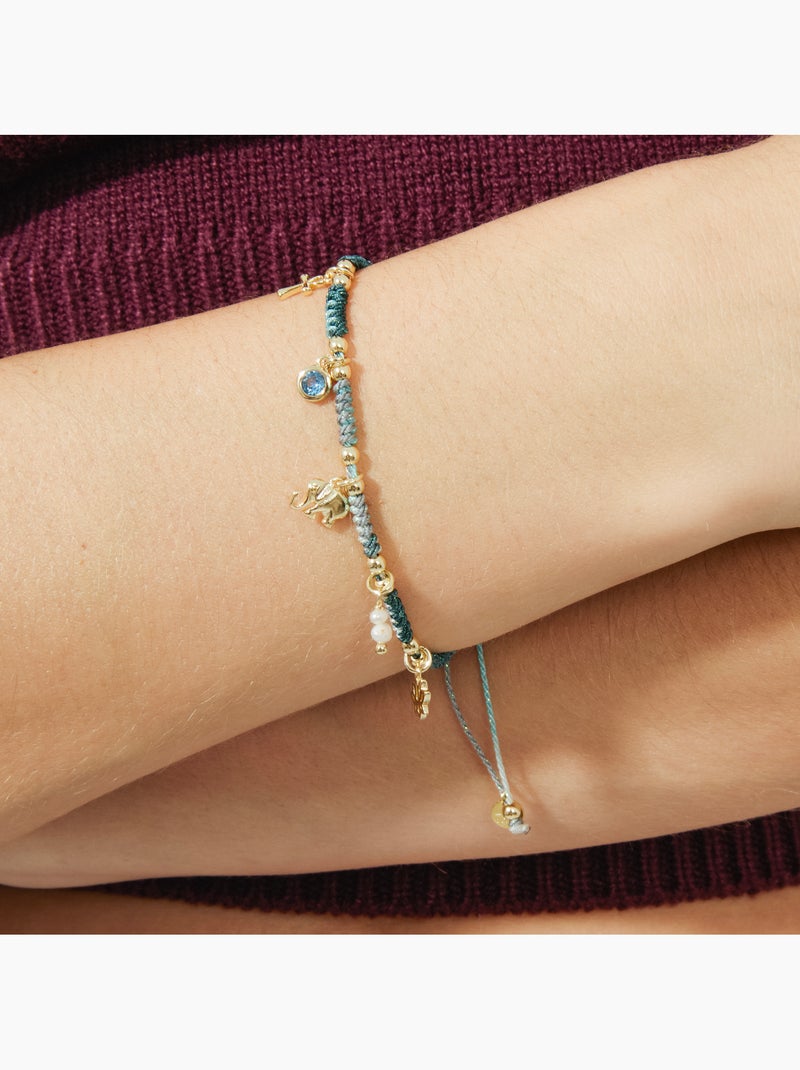 Bracelet Luxenter en argent sterling 925 et zircone multicolore, finition or 18 carats - Rukful Multicolore - Kiabi