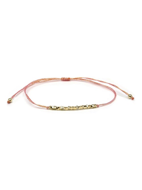 Bracelet Luxenter en coton orange, finition or jaune 18 carats – Limley - Kiabi