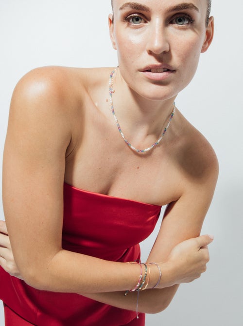 Bracelet Luxenter en coton orange, finition or jaune 18 carats – Limley - Kiabi