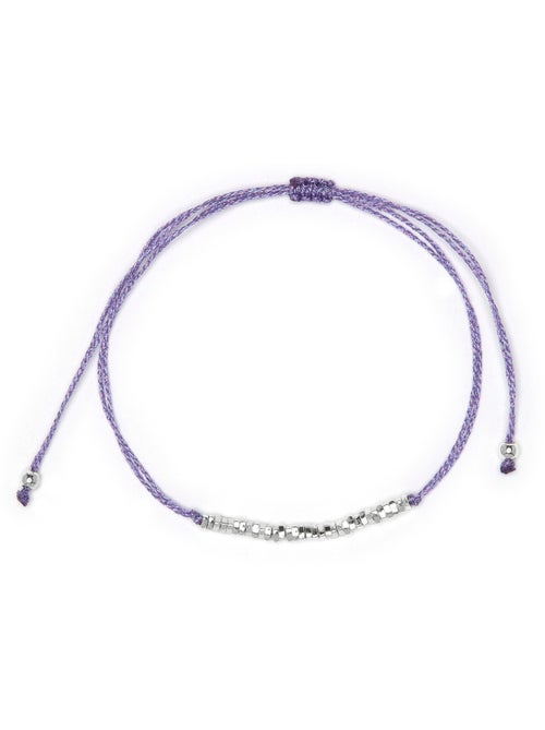Bracelet Luxenter en coton violet, finition argent sterling 925 - Limley - Kiabi Bracelet Luxenter en coton violet, finition argent sterling 925 - Limley - Kiabi