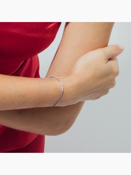 Bracelet Luxenter en coton violet, finition argent sterling 925 - Limley - Kiabi Bracelet Luxenter en coton violet, finition argent sterling 925 - Limley - Kiabi