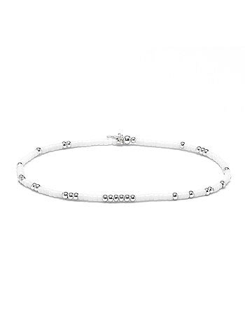 Bracelet Luxenter en cristal blanc, finition argent sterling 925 - Xanvi
