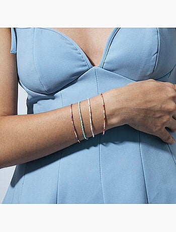 Bracelet Luxenter en cristal blanc, finition argent sterling 925 - Xanvi