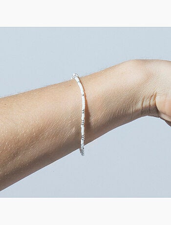 Bracelet Luxenter en cristal blanc, finition argent sterling 925 - Xanvi