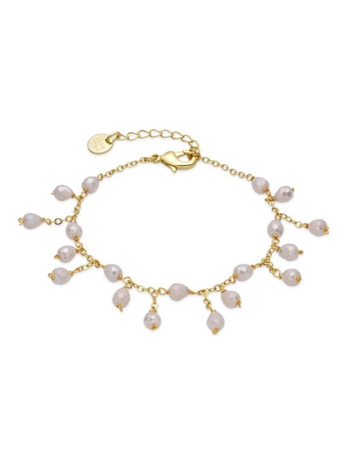 Bracelet Luxenter en cristal blanc, finition or jaune 18 carats - Fyre - Kiabi