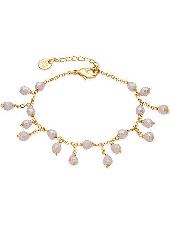 Bracelet Luxenter en cristal blanc, finition or jaune 18k - Fyre