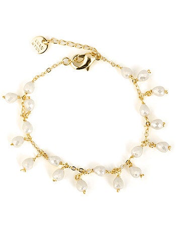 Bracelet Luxenter en cristal blanc, finition or jaune 18k - Fyre