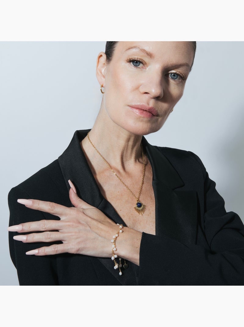 Bracelet Luxenter en cristal blanc, finition or jaune 18k - Fyre Argent - Kiabi