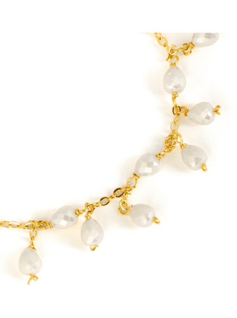 Bracelet Luxenter en cristal blanc, finition or jaune 18k - Fyre Blanc - Kiabi