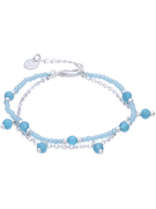 Bracelet Luxenter en cristal bleu avec finition rhodiée - Aira - Kiabi