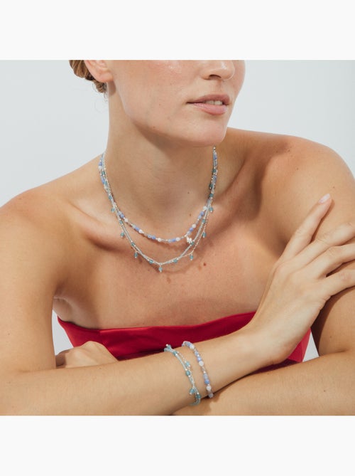 Bracelet Luxenter en cristal bleu avec finition rhodiée - Aira - Kiabi
