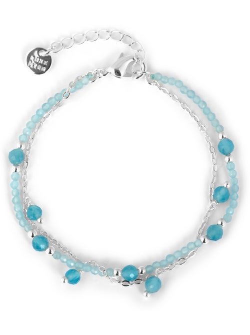 Bracelet Luxenter en cristal bleu avec finition rhodiée - Aira - Kiabi