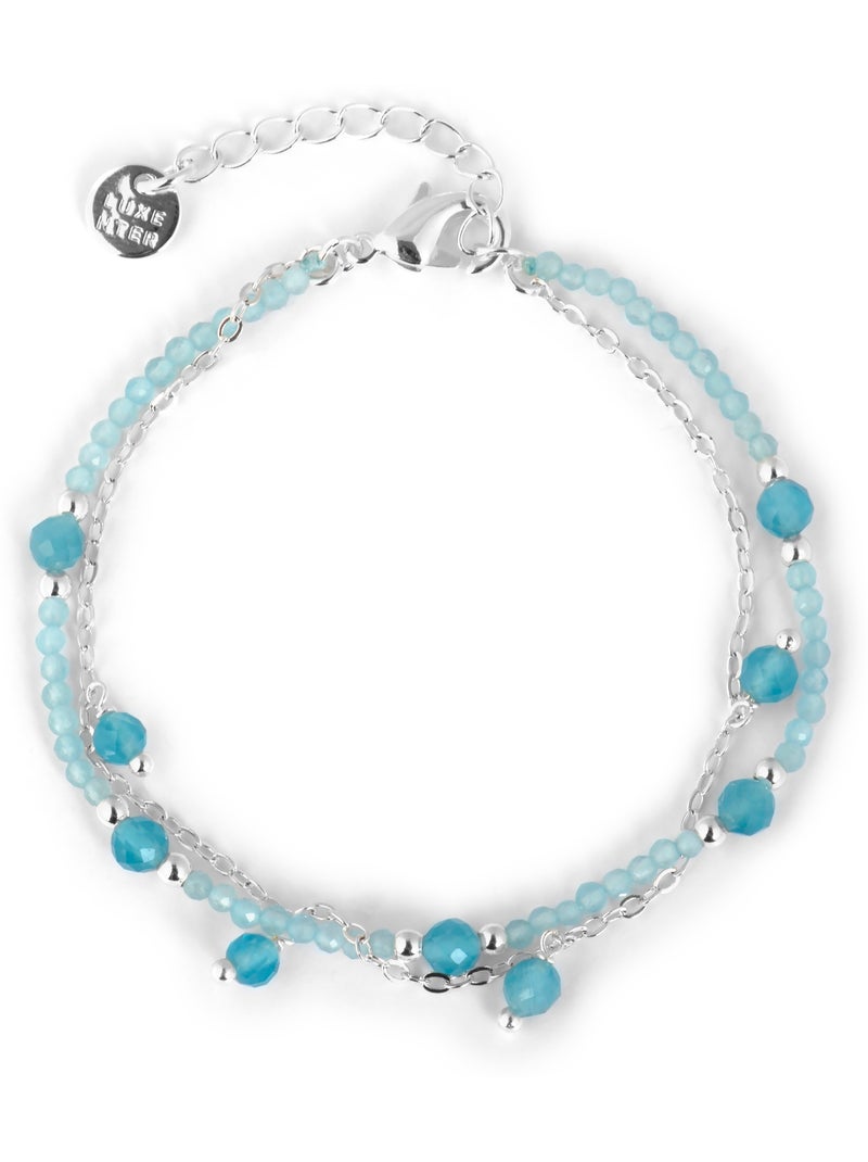 Bracelet Luxenter en cristal bleu avec finition rhodiée - Aira Bleu - Kiabi
