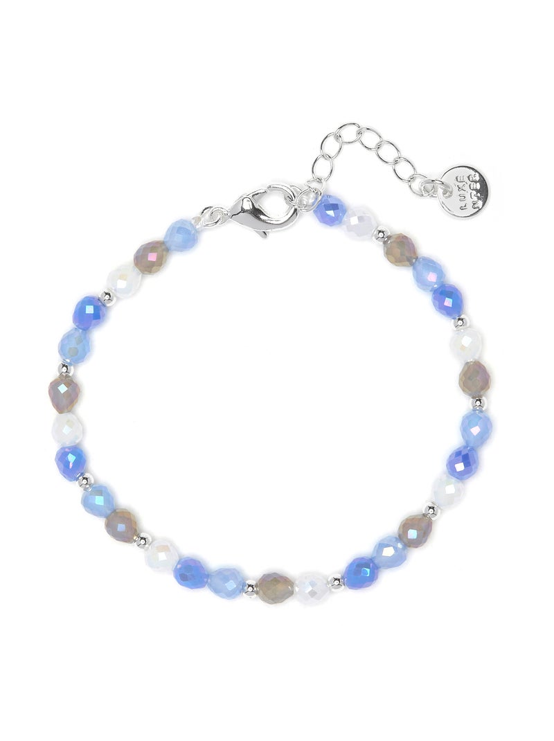 Bracelet Luxenter en cristal bleu avec finition rhodiée - Likdu Bleu - Kiabi