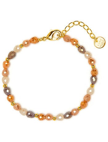 Bracelet Luxenter en cristal marron, finition or jaune 18k - Likdu