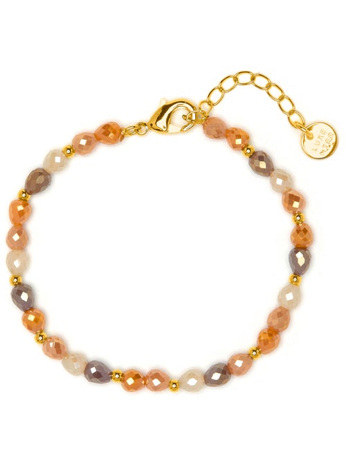 Bracelet Luxenter en cristal marron, finition or jaune 18k - Likdu - Kiabi