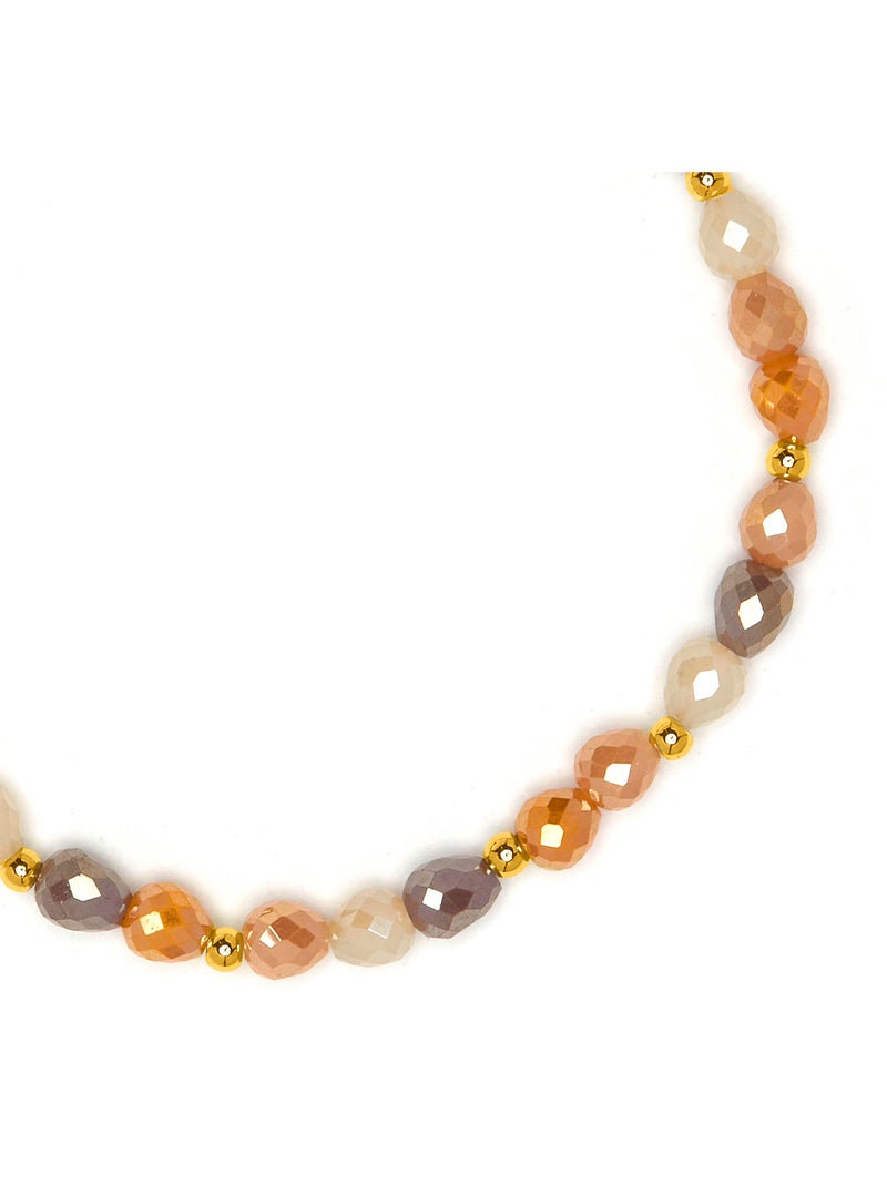 Bracelet Luxenter en cristal marron, finition or jaune 18k - Likdu Marron - Kiabi