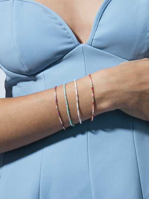 Bracelet Luxenter en cristal multicolore, finition or jaune 18k - Faxo - Kiabi