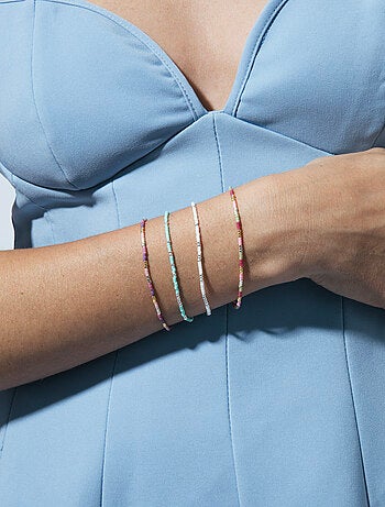 Bracelet Luxenter en cristal multicolore, finition or jaune 18k - Limcus