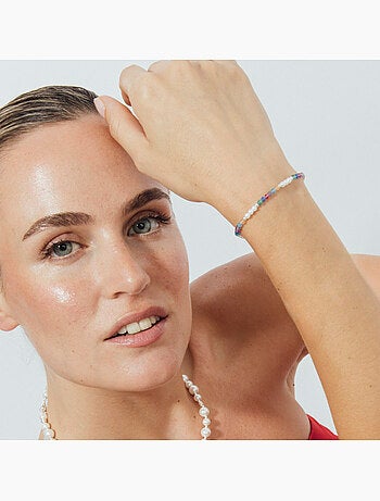 Bracelet Luxenter en cristal multicolore finition rhodium - Sury