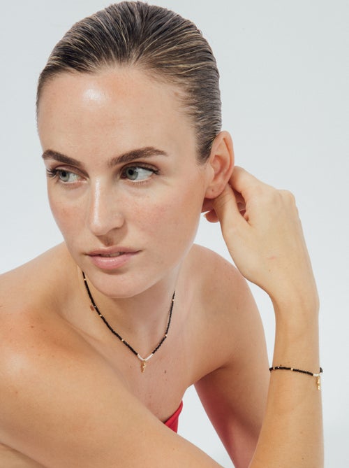 Bracelet Luxenter en cristal noir, finition or jaune 18k – Nyali - Kiabi