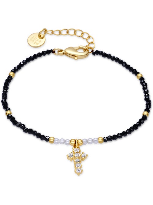 Bracelet Luxenter en cristal noir, finition or jaune 18k – Nyali - Kiabi Bracelet Luxenter en cristal noir, finition or jaune 18k – Nyali - Kiabi