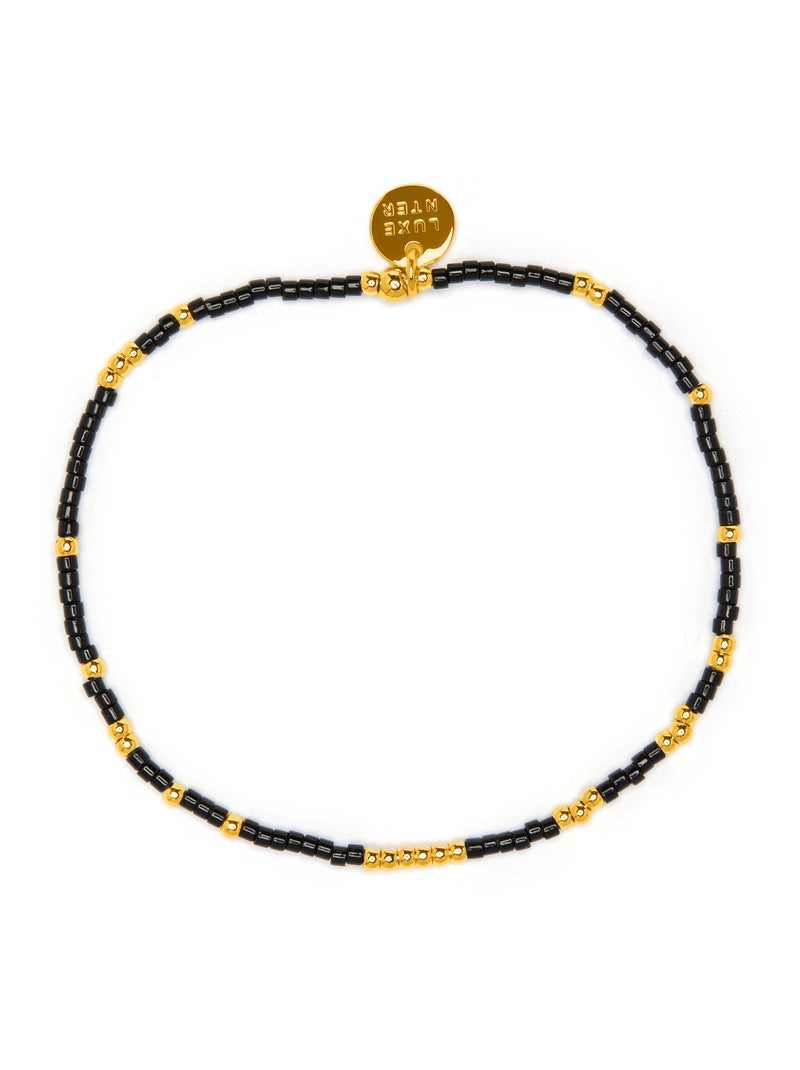 Bracelet Luxenter en cristal noir, finition or jaune 18k – Xanvi Noir - Kiabi