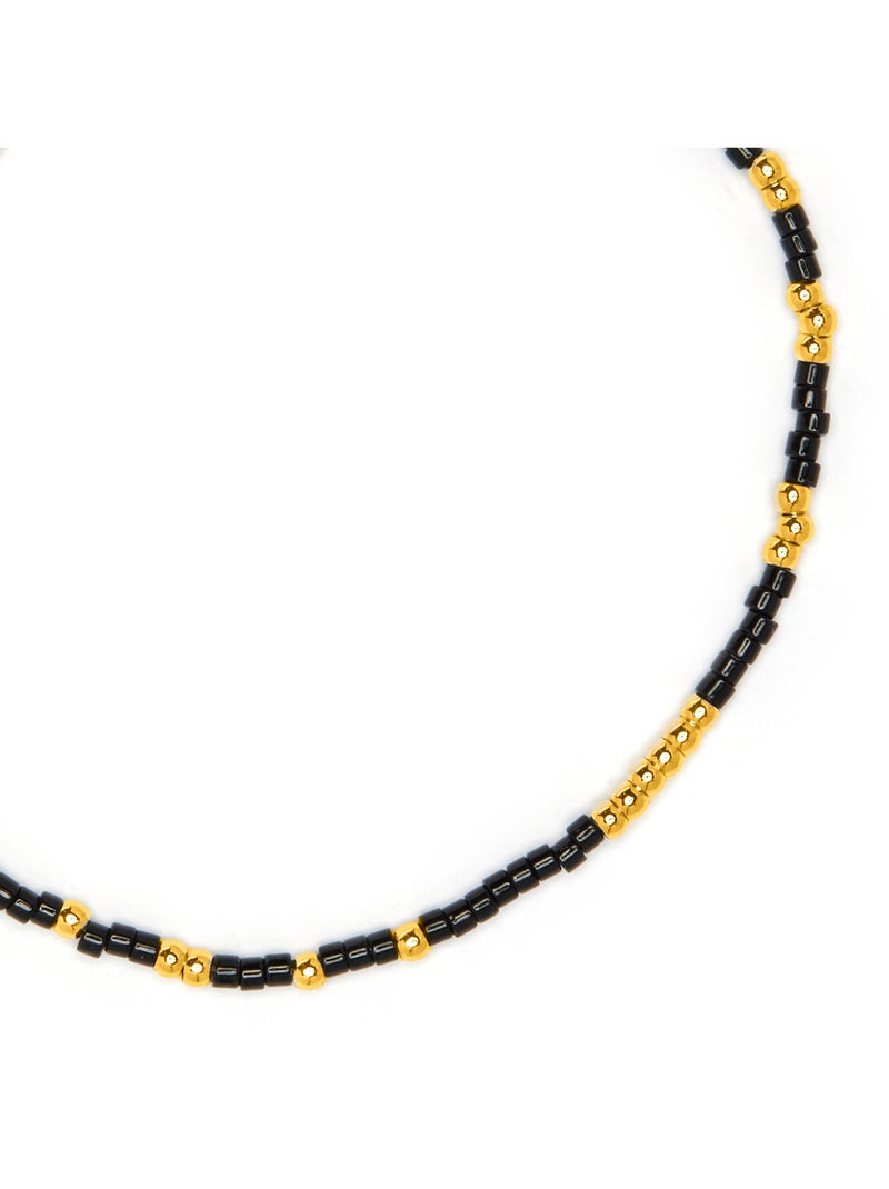 Bracelet Luxenter en cristal noir, finition or jaune 18k – Xanvi Noir - Kiabi