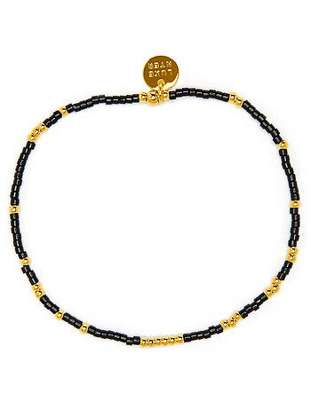 Bracelet Luxenter en cristal noir, finition or jaune 18k – Xanvi