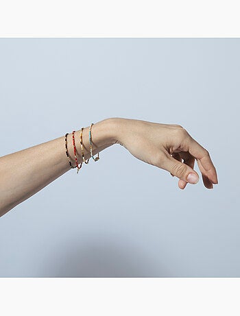 Bracelet Luxenter en cristal noir, finition or jaune 18k – Xanvi