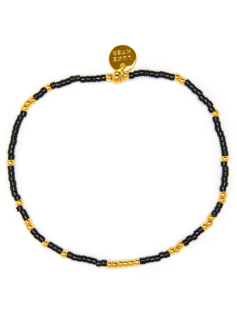 Bracelet Luxenter en cristal noir, finition or jaune 18k – Xanvi Noir Noir - Kiabi
