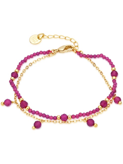Bracelet Luxenter en cristal rose, finition or jaune 18k – Aira - Kiabi