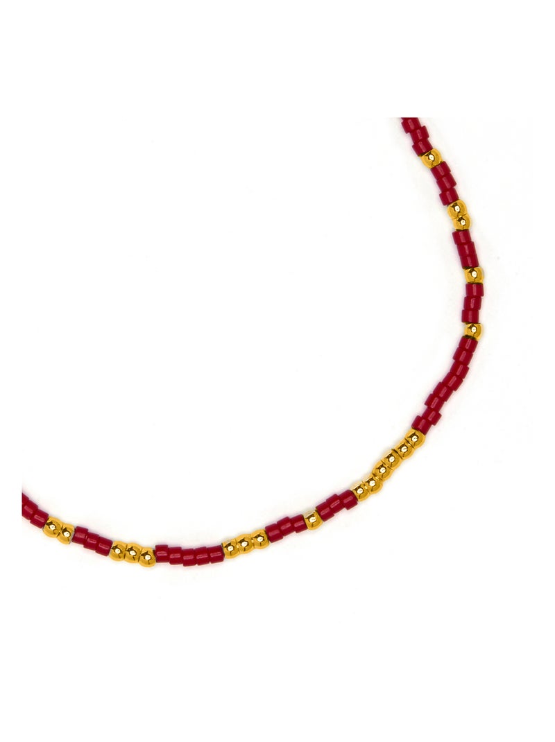 Bracelet Luxenter en cristal rouge, finition or jaune 18 carats - Xanvi Rouge - Kiabi