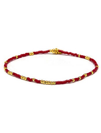 Bracelet Luxenter en cristal rouge, finition or jaune 18k - Xanvi