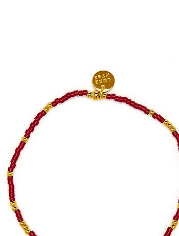 Bracelet Luxenter en cristal rouge, finition or jaune 18k - Xanvi