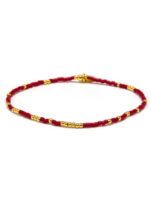 Bracelet Luxenter en cristal rouge, finition or jaune 18k - Xanvi - Kiabi