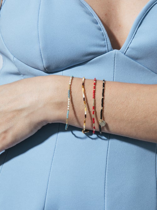 Bracelet Luxenter en cristal rouge, finition or jaune 18k - Xanvi - Kiabi