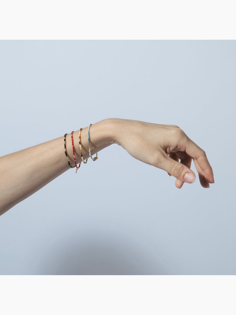 Bracelet Luxenter en cristal rouge, finition or jaune 18k - Xanvi Rouge - Kiabi